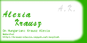 alexia krausz business card